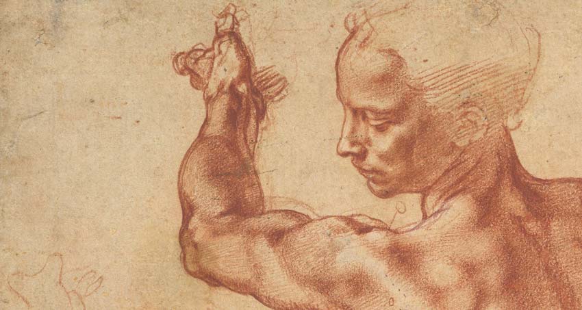 Michelangelo, Studies for the Libyan Sibyl (particolare - MET New York